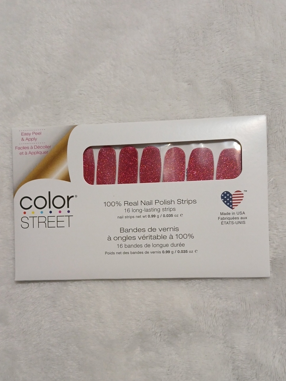 Nc4 Color Street Cran-tastik Glitter Nail Polish Strips - 16 Pack